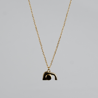 Womens Empty Tomb Pendant Gold Front