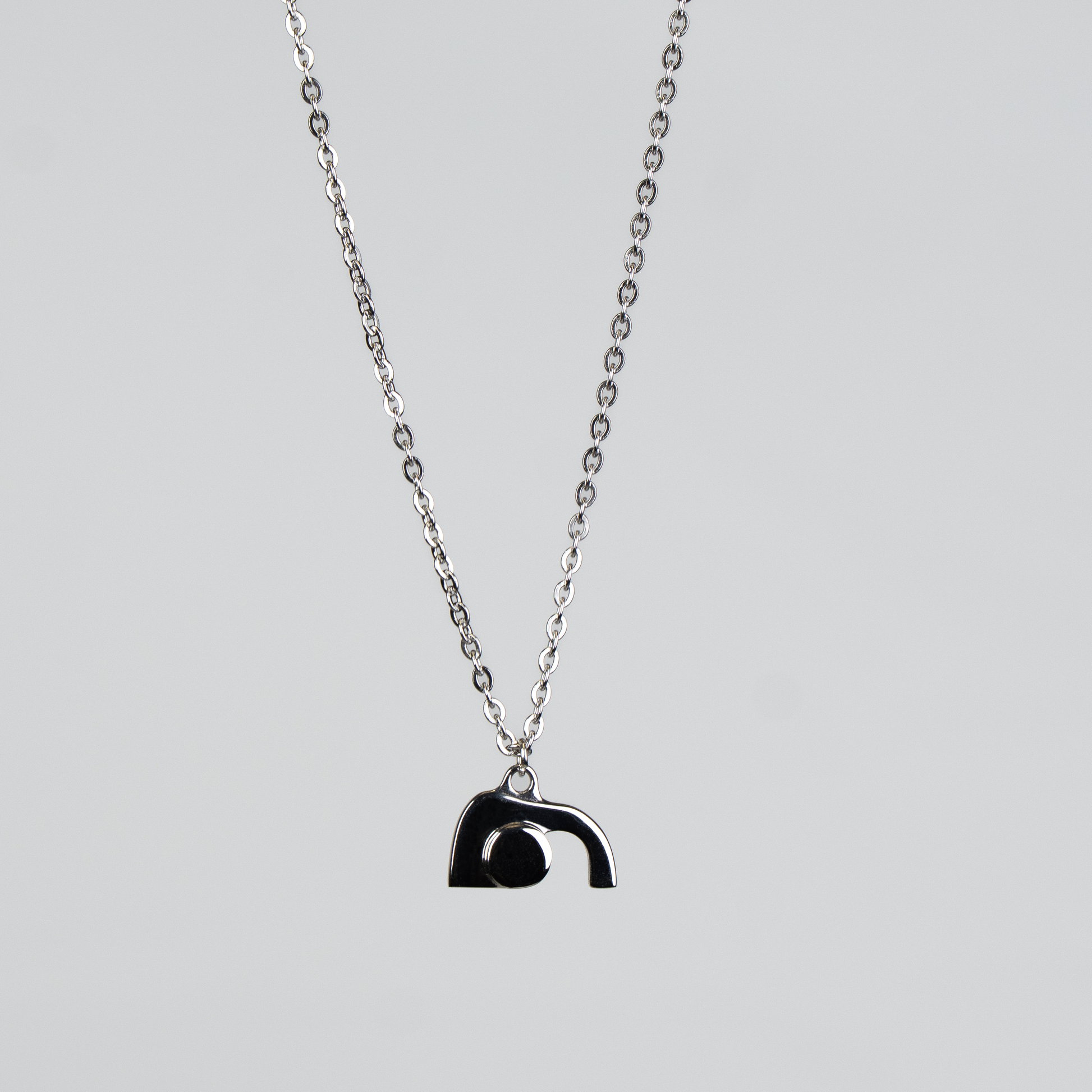 Womens Empty Tomb Pendant Silver Front